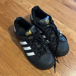 Black and White Adidas Superstars